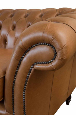 Sofa 3 Seater Leather Sofas Couch Upholstery Living room Chesterfield Three Seater