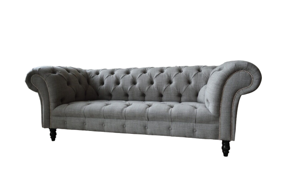 Chesterfield Couch 3 Seater Upholstery Seat Textile Fabric Couches Sofa new