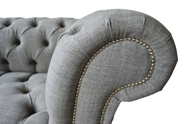 Chesterfield Couch 3 Seater Upholstery Seat Textile Fabric Couches Sofa new