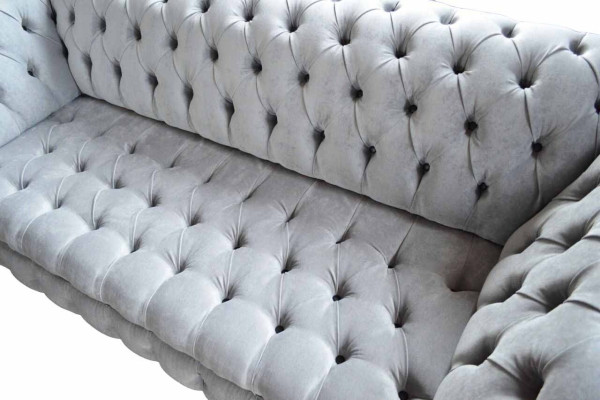 Chesterfield 3 Seater Couch Seat Textile Fabric Couches Sofas Sofa Upholstery