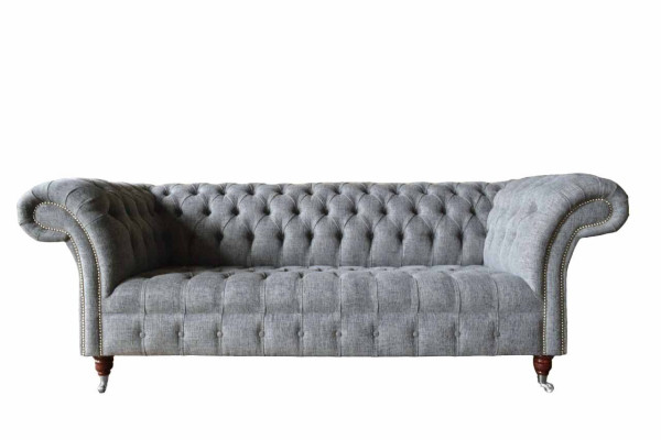 Gray Designer Couch Sofa Three Seater Luxury Couches Furniture Sofas Textile