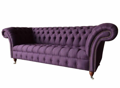 Chesterfield 3 Seater Sofa Fabric Sofa Couch Upholstery Seat 3 Seater Sofas new