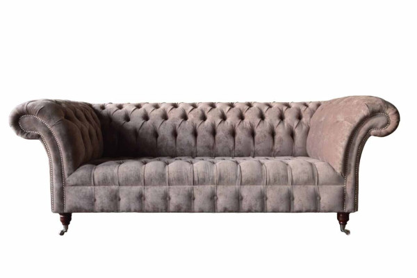 Chesterfield Sofa Couch Upholstery Design 3 Seater Sofas Three Seater Purple
