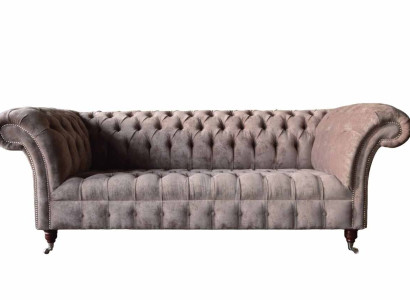 Chesterfield Sofa Couch Upholstery Design 3 Seater Sofas Three Seater Purple