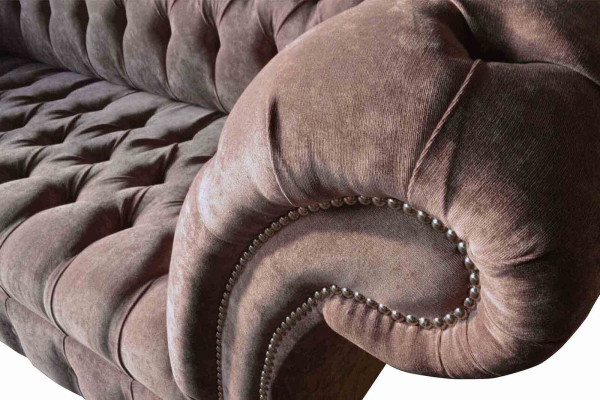 Chesterfield Sofa Couch Upholstery Design 3 Seater Sofas Three Seater Purple