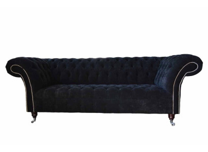 Design Sofa Couch Upholstery 3 Seater Sofas Blue Couches Seat Fabric new