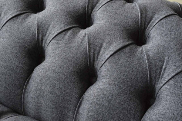 Chesterfield 3 Seater Couch Upholstery Seat Textile Fabric Couches Sofa new