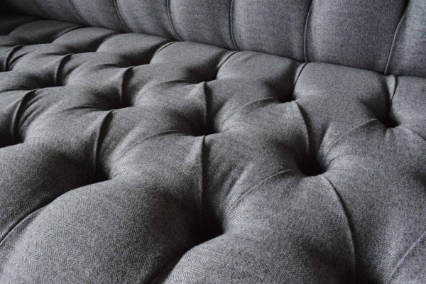 Chesterfield 3 Seater Couch Upholstery Seat Textile Fabric Couches Sofa new