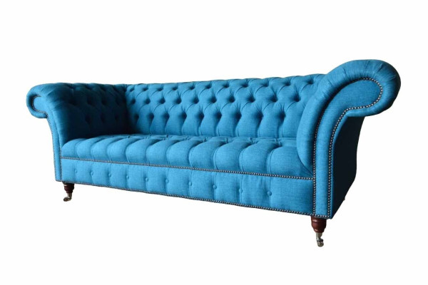 Chesterfield Sofa Couch Upholstery Designer 3 Seater Sofas new three seater