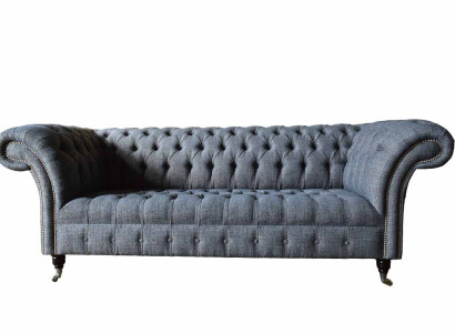 Three Seater Couch Upholstery Design Sofa Chesterfield Gray Sofas Room Furniture