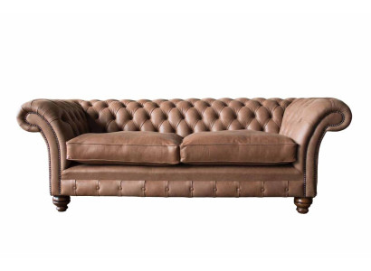 Chesterfield Sofa Design Luxury Leather Upholstery Classic Sofa 3 Seater