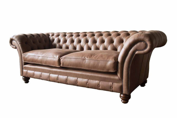 Chesterfield Sofa Design Luxury Leather Upholstery Classic Sofa 3 Seater