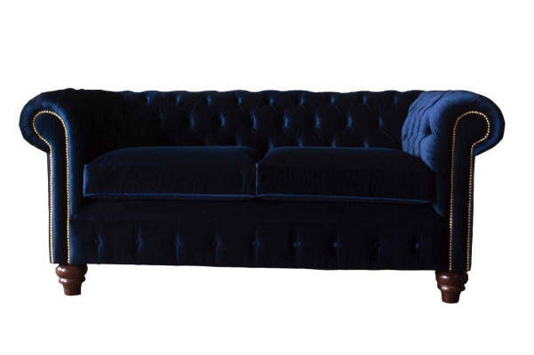 Blue e Chesterfield English Classic r Style Sofa Couch 3 Seat Upholstery 230cm