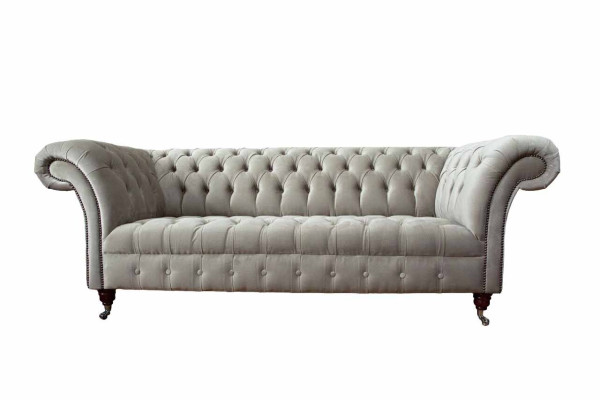 Chesterfield Sofa 3 Seat Upholstery Couches Sofas Couch Three Seater Gray new