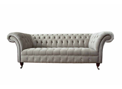 Chesterfield Sofa 3 Seat Upholstery Couches Sofas Couch Three Seater Gray new
