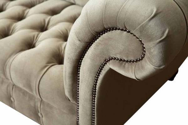Chesterfield Sofa 3 Seat Upholstery Couches Sofas Couch Three Seater Gray new