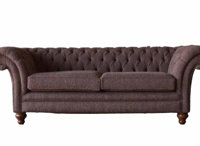 Big Chesterfield English Classic R Style Sofa Couch 3 Seat Upholstery 230cm