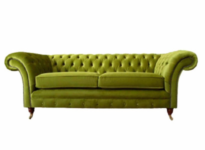 Sofa 3 Seater Fabric Design Couch Upholstery Sofas Textile Modern Chesterfield