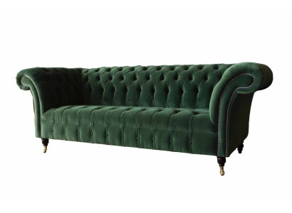 Design Sofa 3 Seater Couch Upholstery Chesterfield Living room Textile Couches
