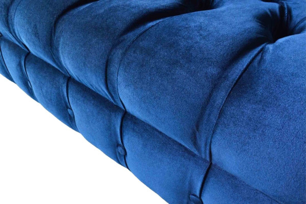 Blue e Chesterfield Three Seater Sofa 3 Seater Sofas Luxury Textile Couches