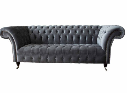 Chesterfield 3 Seater Design Sofa Upholstery Sofas Couches Textile Three Seater