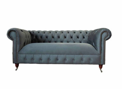 Chesterfield Textile Sofa 3 Seater Three Seater Luxury Furniture Design Lounge