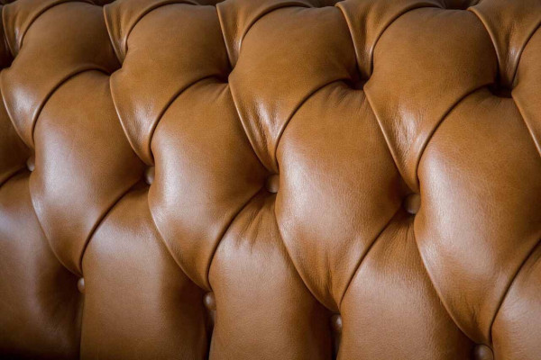 Chesterfield Two-seater Sofa 2 Seat Sofas Upholstery Seat Leather Couch Brown