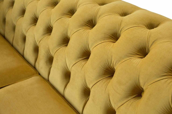 Chesterfield Three Seater Luxury Sofa 3 Seater Sofas Fabric Design Couch Textile