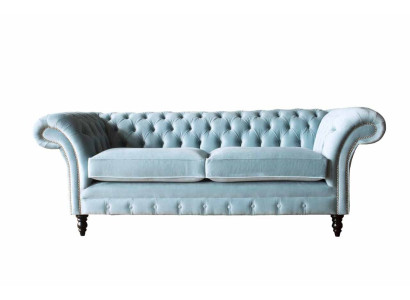Chesterfield 3 Seater Upholstery Couch Sofa Textile Modern Style Fabric new
