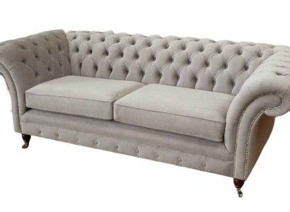 Chesterfield 3 Seat Relax Lounge Sofa Textile Upholstery Couch Fabric Couches