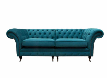 Design Sofa 3 Seater Couch Chsterfield Upholstery Sofas Living room Design