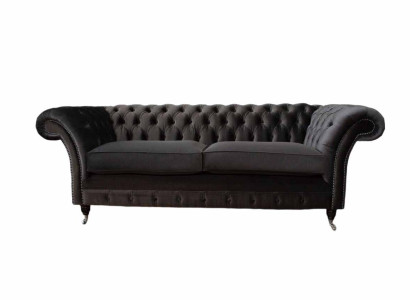 Sofa 3 Seater Living room Luxury Upholstery Designer Furniture Chesterfield new