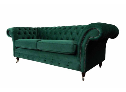 Chesterfield Couch Sofa Upholstery 3 Seater Couches Seat Sofas Green new