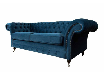 Design Sofa 3 Seater Couch Upholstery Luxury Textile Sofas Chesterfield new