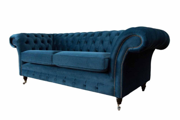 Design Sofa 3 Seater Couch Upholstery Luxury Textile Sofas Chesterfield new