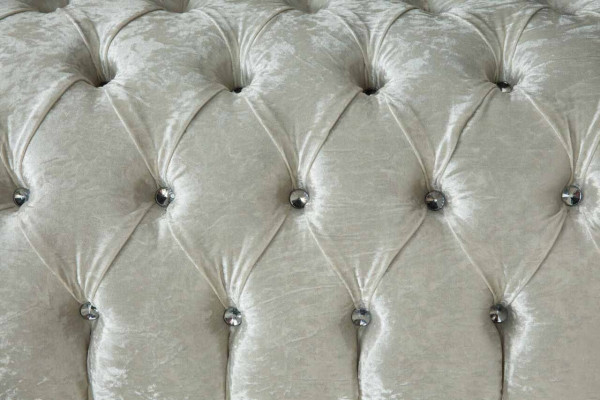 Three Seater White Fabric Living room Design Couches Sofa Chesterfield Couch
