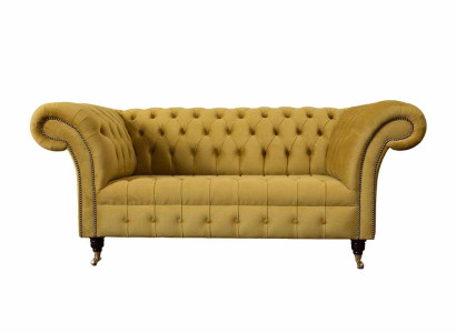 Two-seater Sofa 2 Seater Design Sofas Upholstery Chesterfield Seat Fabric Textile
