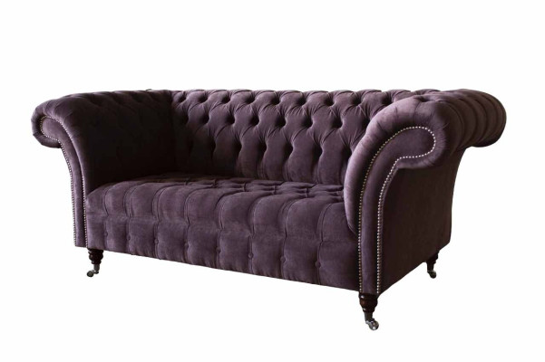 Chesterfield Sofa Couch Design Purple Upholstery Textile Two-seater Seater new