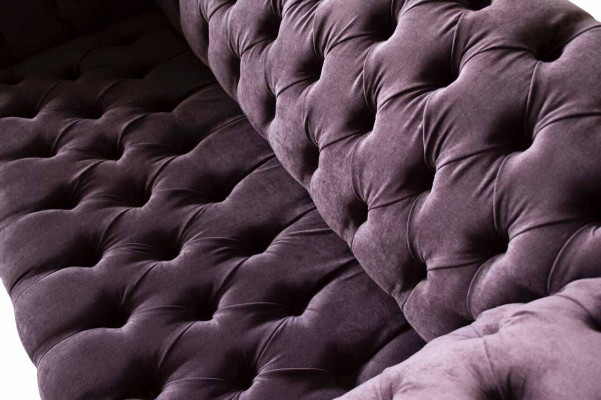 Chesterfield Sofa Couch Design Purple Upholstery Textile Two-seater Seater new