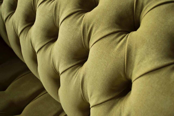 Two-seater Sofa Luxury 2 Seater Living room Light Green Chesterfield Fabric new