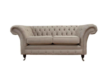 Chesterfield Textile Upholstery Sofa Design Luxury Couch Fabric Sofas 2 Seater