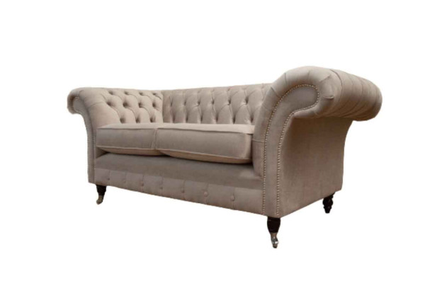 Chesterfield Textile Upholstery Sofa Design Luxury Couch Fabric Sofas 2 Seater
