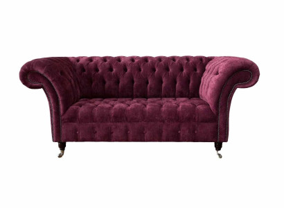 Sofa Luxury Textile Chesterfield Couch Sofas Upholstery 2 Seater Pink Design