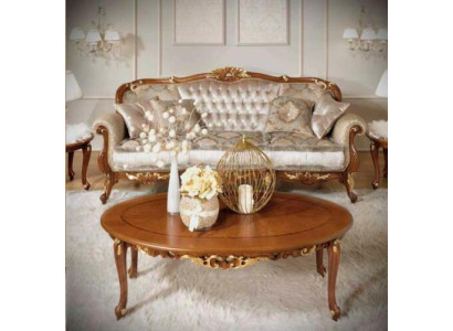 Couch Classic Coffee table Sofa Side table Living room Table Furniture Wood new