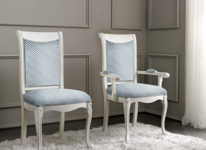 Living room Chair Design Dining room Wood Chairs Upholstery with Armrest Baroque Rococo