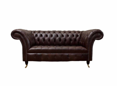 Sofa Couch Chesterfield Upholstery Sofas 2 Seater Leather Textile Lounge new