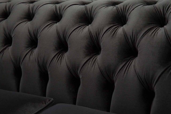 Chesterfield Textile Sofa 2 Seater Upholstery Design Luxury Couch Fabric Sofas