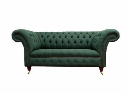 Chesterfield Sofa 2 Seater Upholstery Sofas Green Luxury Fabric Sofas Textile