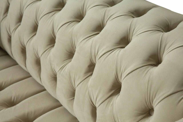 Two-seater Couch Upholstery Sofa 2 Seat Textile Fabric Luxury Chesterfield new