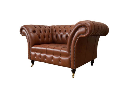 Chesterfield Design Fabric Couch Armchair 1.5 Seater Upholstery Sofas Lounge